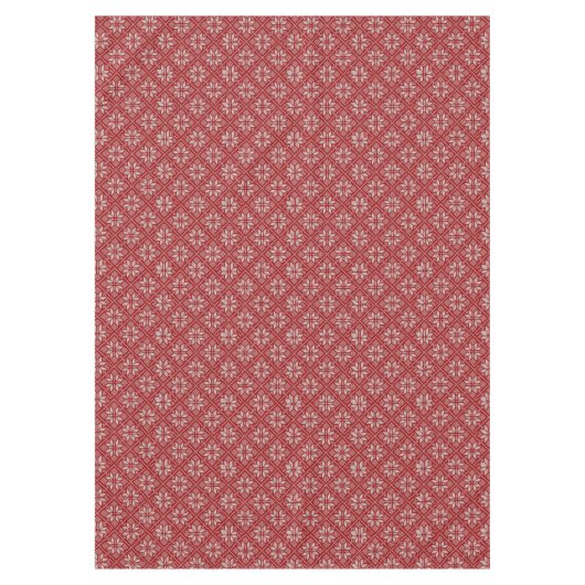 Red Jacquard Christimas Tablecloth Tischdecke (Vorderseite)