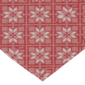 Red Jacquard Christimas Tablecloth Tischdecke (Schrägansicht)