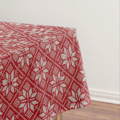 Red Jacquard Christimas Tablecloth Tischdecke (Beispiel)