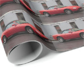 Red Jaguar XK8 Cabriolet Geschenkpapier (Rolleneckpunkt)