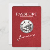 Red Jamaica Passport Save the Date (Vorderseite)