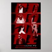 RED James Dore' Poster Black Hintergrund (Vorne)