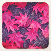 Red Japanese Fall Maple Blätter Rechteckiger Pappuntersetzer (Vorderseite)