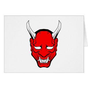 Red Japanese Hannya Mask