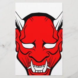 Red Japanese Hannya Mask
