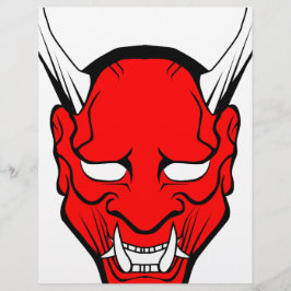 Red Japanese Hannya Mask