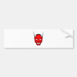 Red Japanese Hannya Mask Autoaufkleber