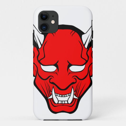 Red Japanese Hannya Mask Case-Mate iPhone Hülle (Rückseite)
