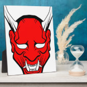 Red Japanese Hannya Mask Fotoplatte (Seite)