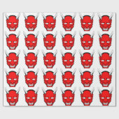 Red Japanese Hannya Mask Geschenkpapier (Flach)
