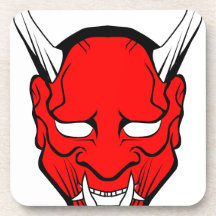 Red Japanese Hannya Mask