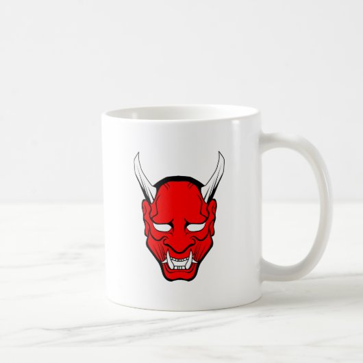 Red Japanese Hannya Mask Kaffeetasse (Rechts)