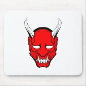 Red Japanese Hannya Mask Mousepad (Vorne)