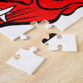 Red Japanese Hannya Mask Puzzle (Seite)