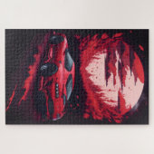 Red Japanese Supra Car Geschenk für Ihn Mancave Puzzle (Horizontal)