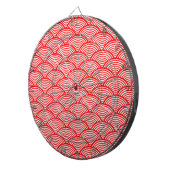 Red Japanese Wave Dartscheibe (Vorderseite rechts)