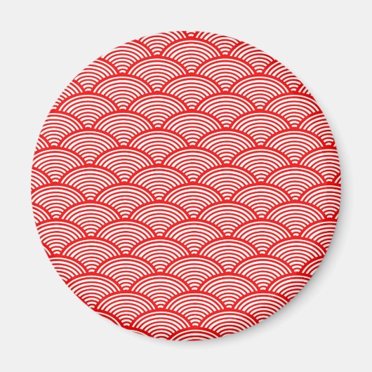 Red Japanese Wave Magnet (Vorne)