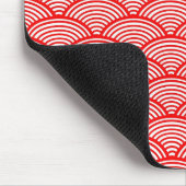 Red Japanese Wave Mousepad (Ecke)