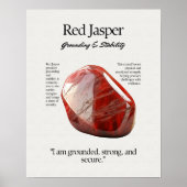 Red Jasper Gem Crystal Meaning Card Poster (Vorne)