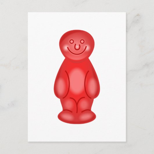 Red Jelly Baby Postkarte (Vorderseite)