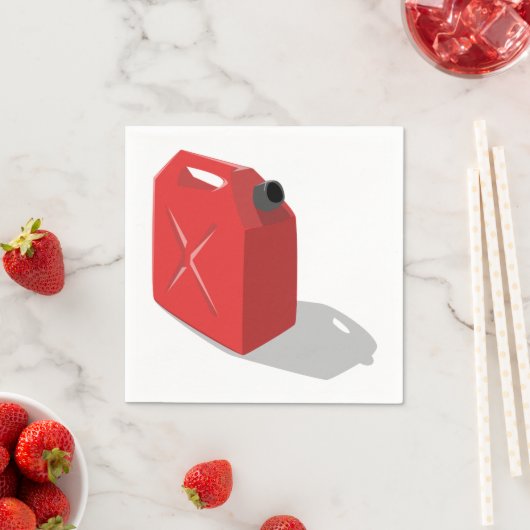 Red Jerrican Paper Napkins Serviette (Beispiel)