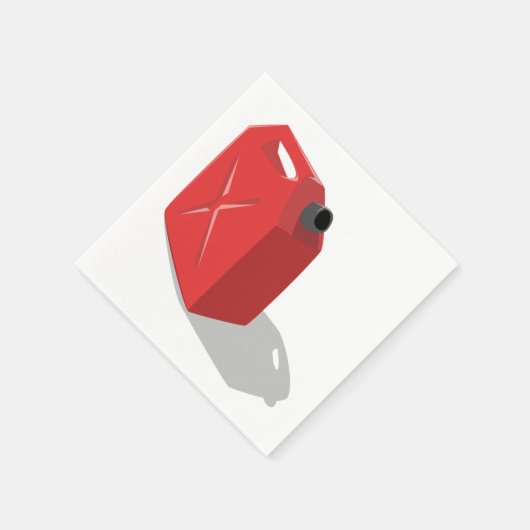 Red Jerrican Paper Napkins Serviette (Ecke)