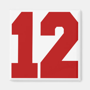 Red Jersey Nummer 12 Magnet