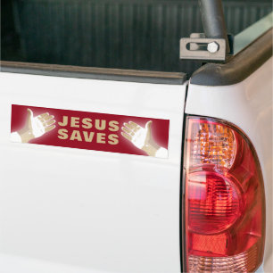 red JESUS RETTE Autoaufkleber