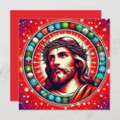 Red Jesus Weihnachtskarte! Feiertagskarte (Vorne/Hinten)