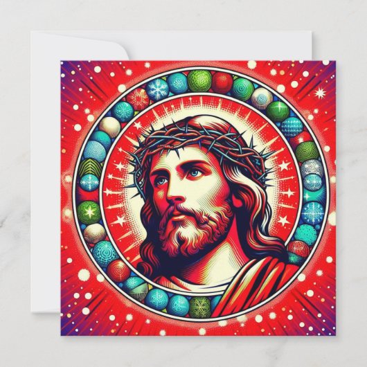 Red Jesus Weihnachtskarte! Feiertagskarte (Vorderseite)