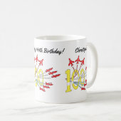 Red Jet Flugzeug 100. Geburtstag Kaffee Tasse (VorderseiteRechts)