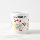 Red Jet Flugzeug 100. Geburtstag Kaffee Tasse (Mittel)