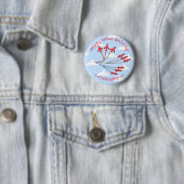 Red Jet Flugzeug Blue Sky individuell anpassbarer  Button (Beispiel)