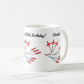Red Jet Flugzeug Geburtstag Kaffee Tasse (VorderseiteRechts)