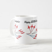 Red Jet Flugzeug Geburtstag Kaffee Tasse (Vorderseite Links)