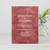 Red Jewel Wedding Einladung (Stehend Vorderseite)