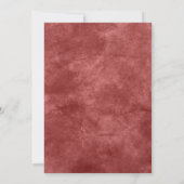 Red Jewel Wedding Einladung (Rückseite)