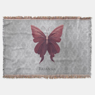Red Jeweled Butterfly Decke