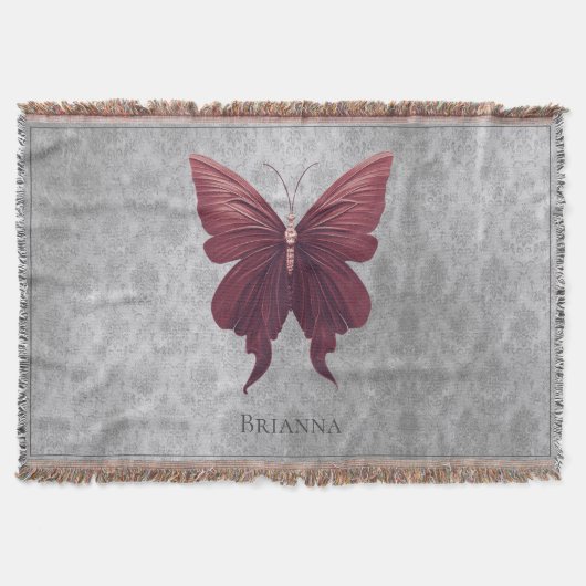 Red Jeweled Butterfly Decke (Vorderseite)