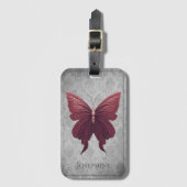 Red Jeweled Butterfly Gepäckanhänger (Vorderseite Vertikal)