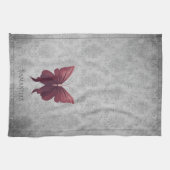 Red Jeweled Butterfly Geschirrtuch (Horizontal)