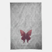 Red Jeweled Butterfly Geschirrtuch (Vertikal)