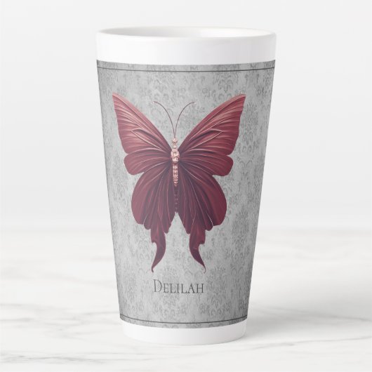 Red Jeweled Butterfly Milchtasse (Vorderseite)