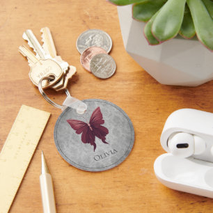 Red Jeweled Butterfly Schlüsselanhänger