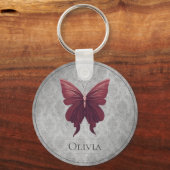 Red Jeweled Butterfly Schlüsselanhänger (Vorderseite)