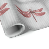 Red Jeweled Dragonfly Geschenkpapier (Rolleneckpunkt)