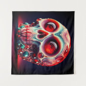 Red Jeweled Geode Skull Wandteppich (Vorderseite (Horizontal))