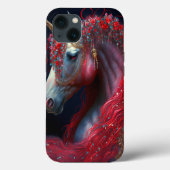 Red Jeweln Unicorn Fantasy Art Case-Mate iPhone Hülle (Rückseite)
