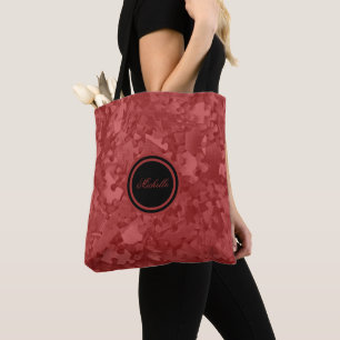 Red Jigsaw Puzzles Add Name oder Monogram Tasche