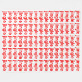 Red Jingle (Jingle Jingle Jingle) White Christmas Fleecedecke (Vorderseite (Horizontal))